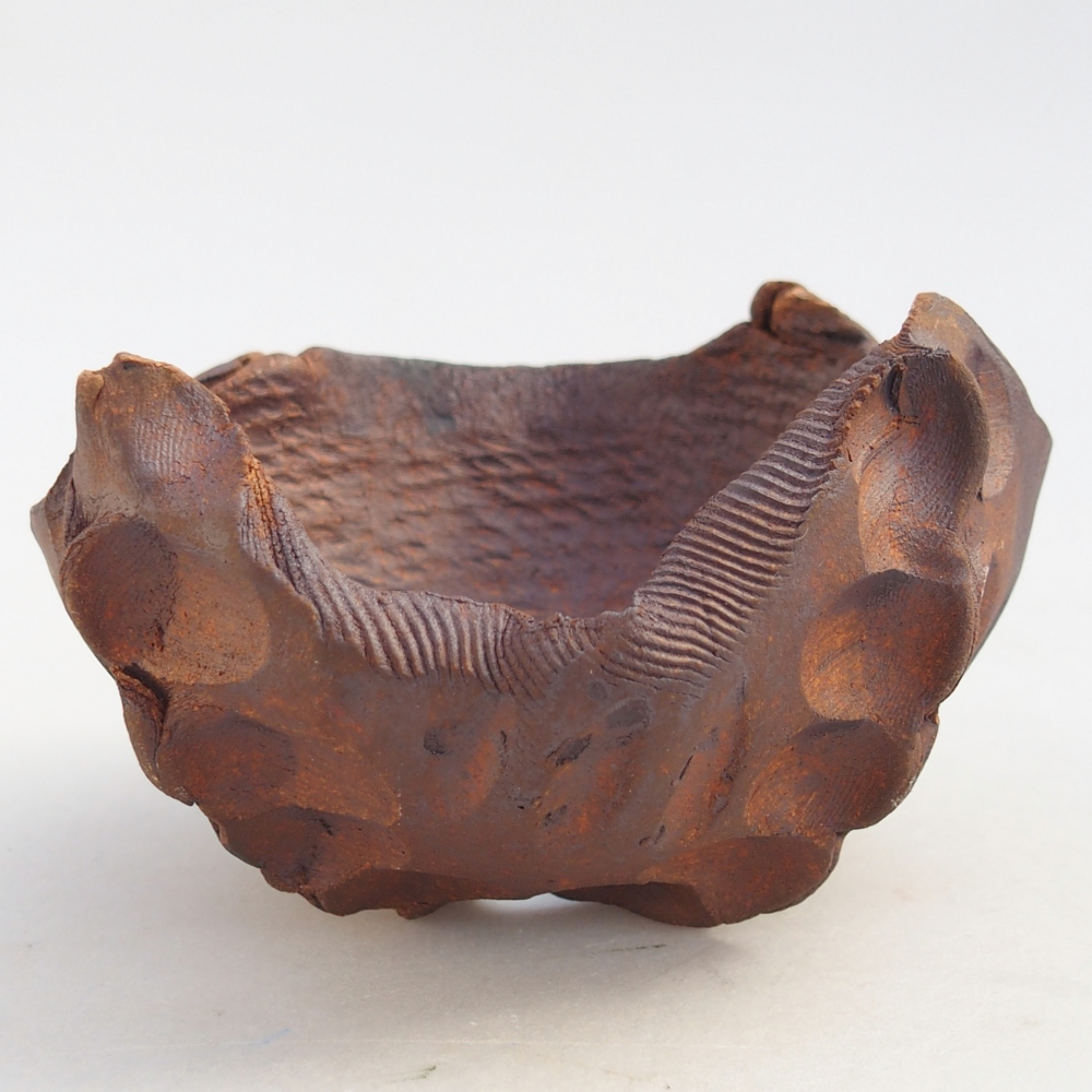 Keramisch Schelp 11 x 10 x 6,5 cm , kleur bruin