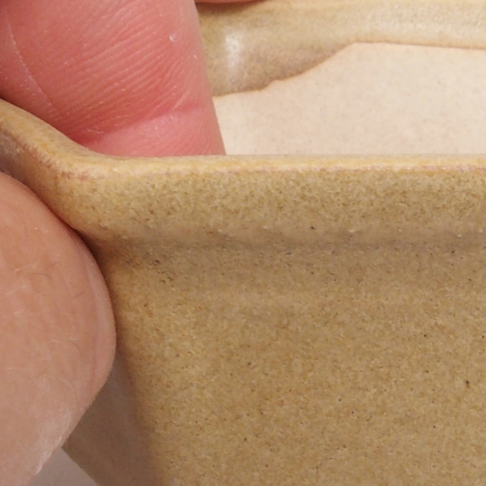 Mini bonsaischaal 8 x 7 x 4 cm, bruin