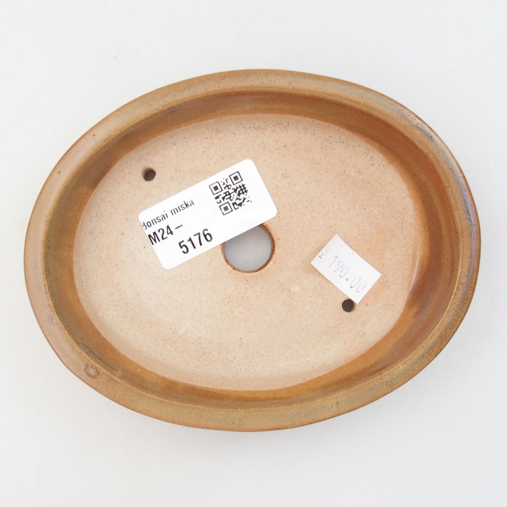 Bonsaischaal van keramiek 13 x 11 x 3 cm, bruin