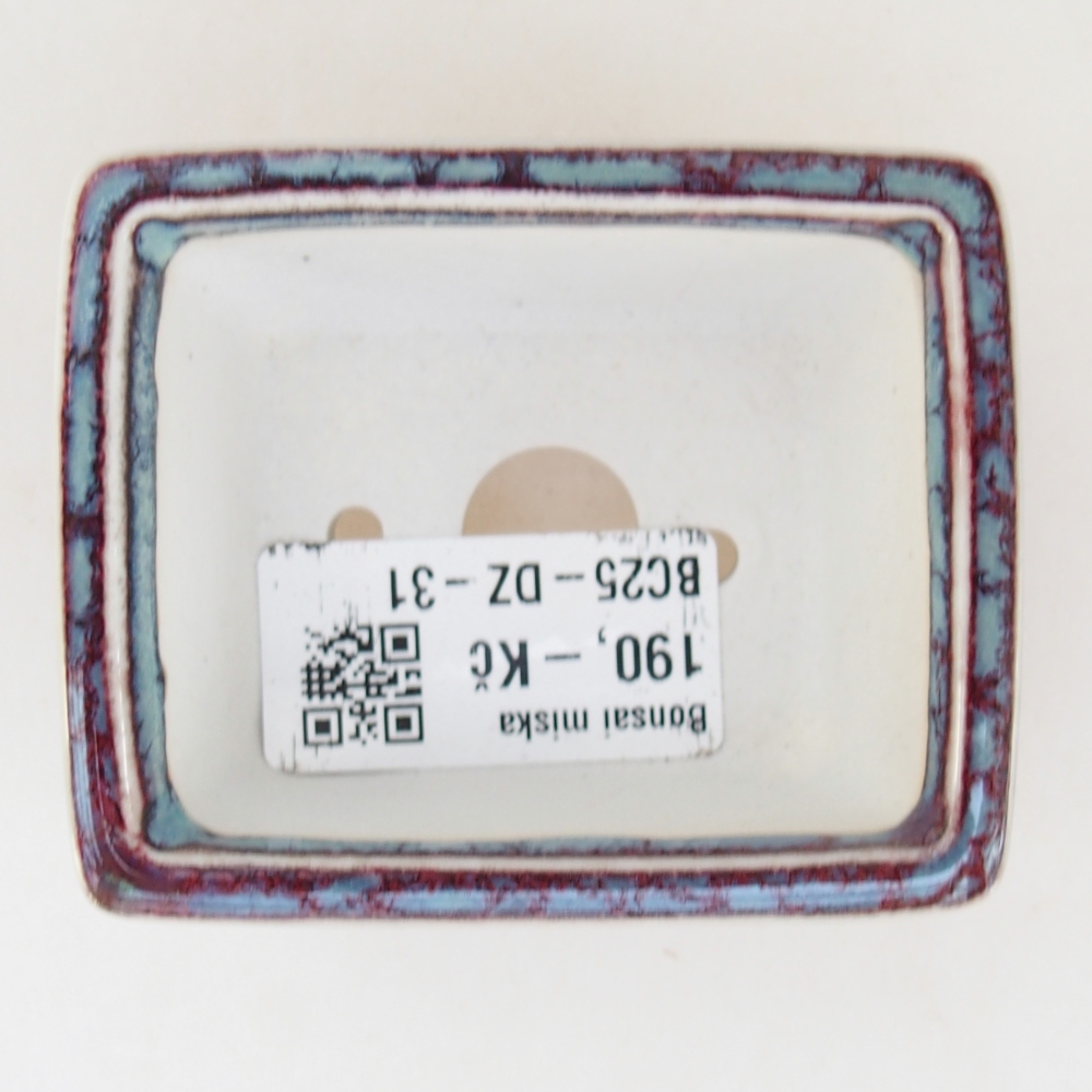 Mini bonsaischaal 7,5 x 6 x 3 cm, bordeauxrood