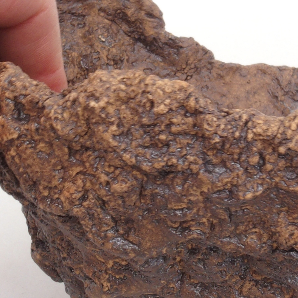 Keramisch Schelp 13,5 x 12 x 13,5 cm , kleur bruin