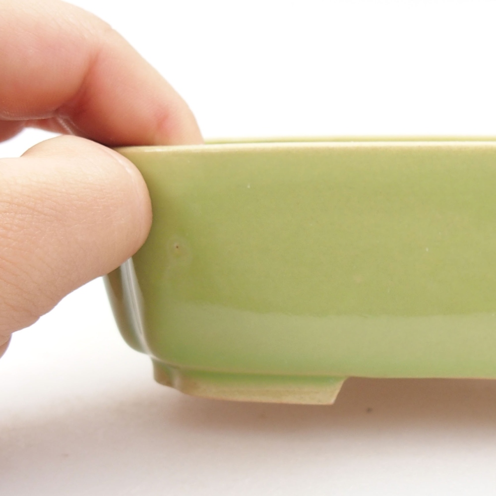 Bonsaischaal van keramiek 22 x 17 x 5 cm, groen