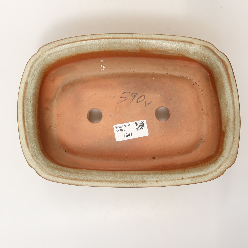 Keramische schaal  24,5 x 17,5 x 6 cm , kleur: beige