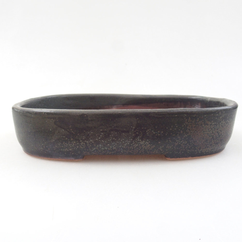 Bonsaischaal van keramiek 16 x 11 x 3,5 cm, grijs