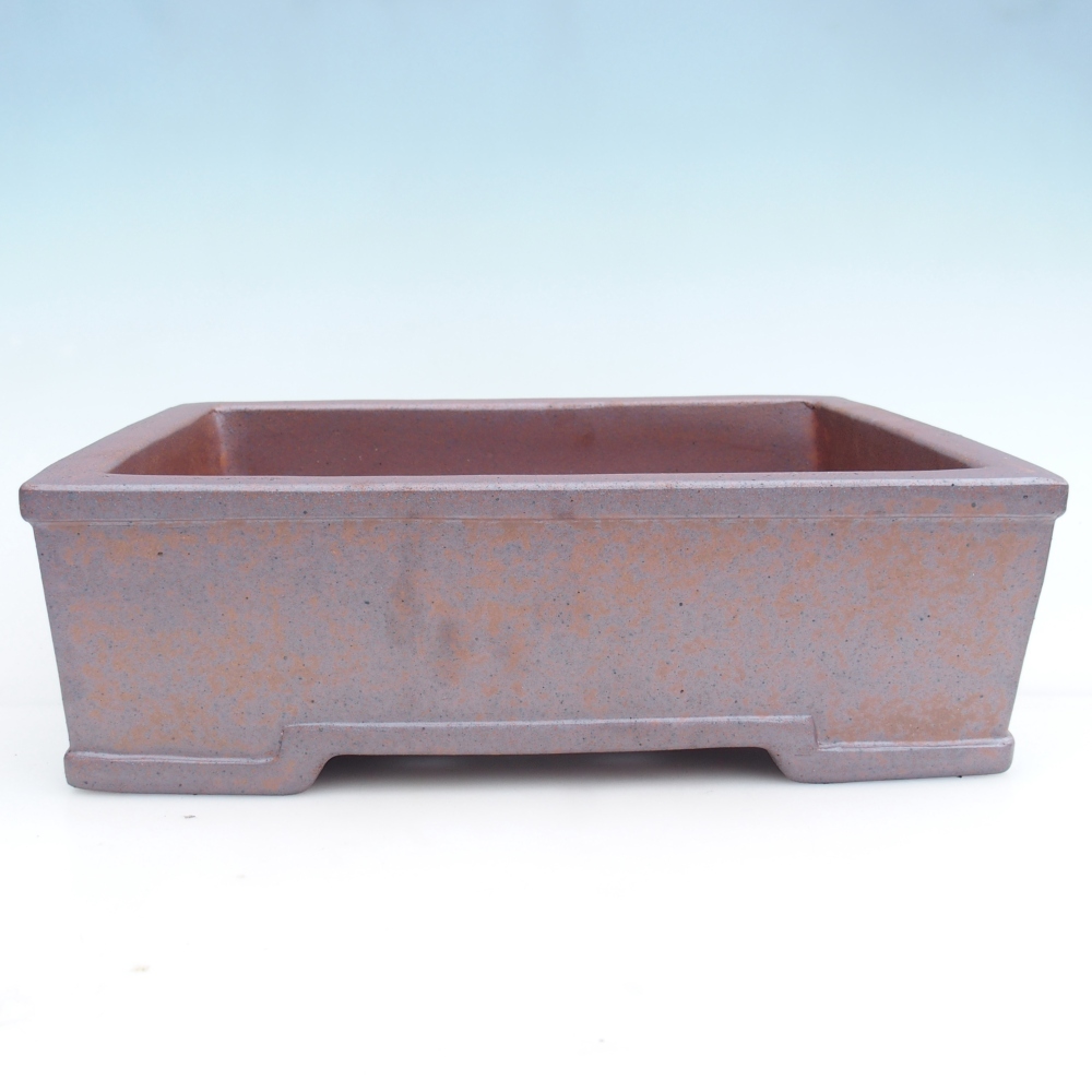 Bonsaischaal van keramiek 35,5 x 27 x 11 cm, metaalkleur