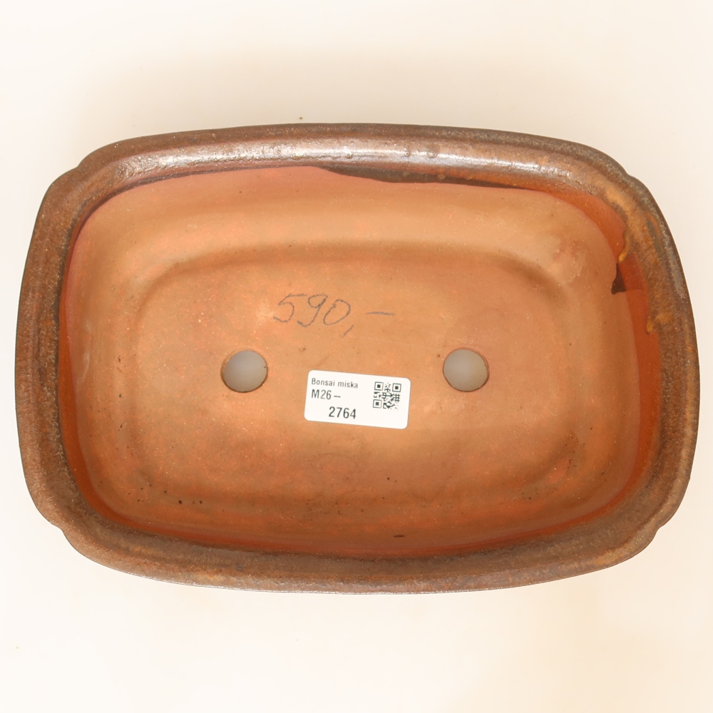 Keramische schaal  24 x 17 x 6 cm, kleur bruin