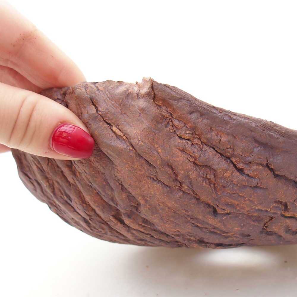 Keramische schaal 19 x 17 x 7 cm , kleur bruin