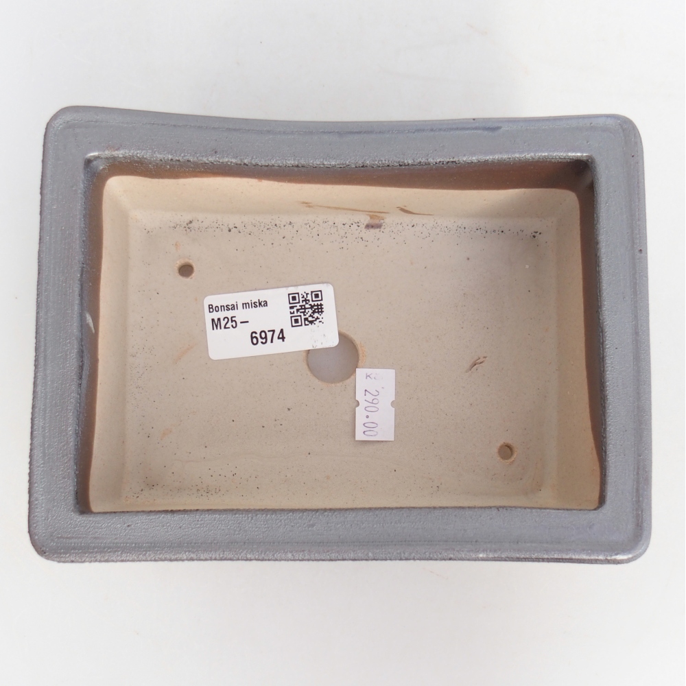 Bonsaischaal van keramiek 26 x 26 x 8 cm, kleur rood