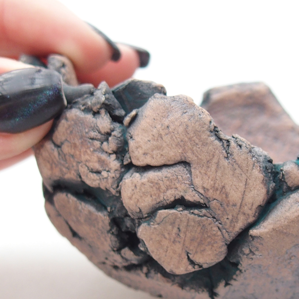 Keramische schelp 9 x 9 x 6 cm , kleur groen