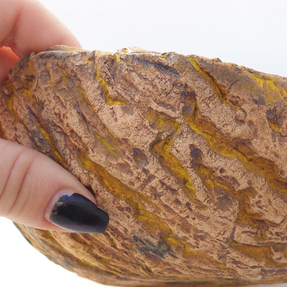 Keramische schaal 16 x 14 x 7 cm , geel