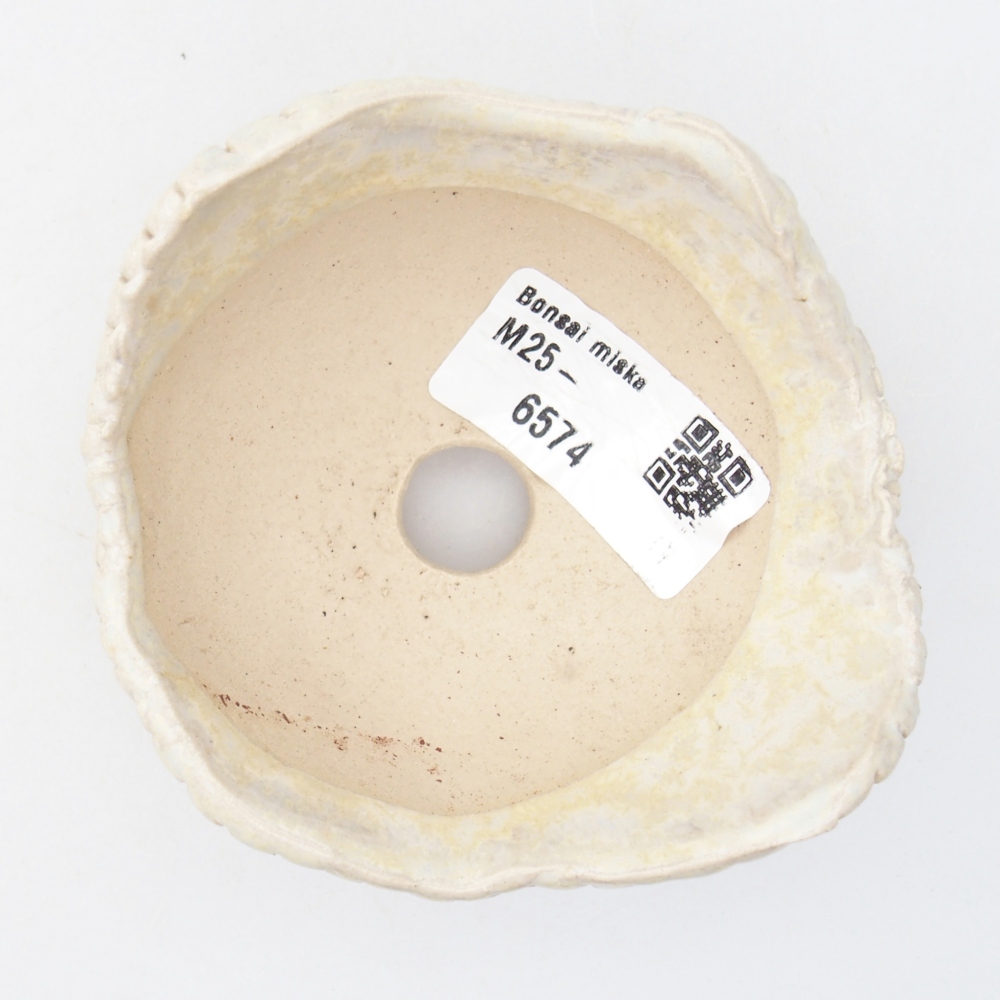 Keramische schaal 8,5 x 8,5 x 5 cm , kleur beige