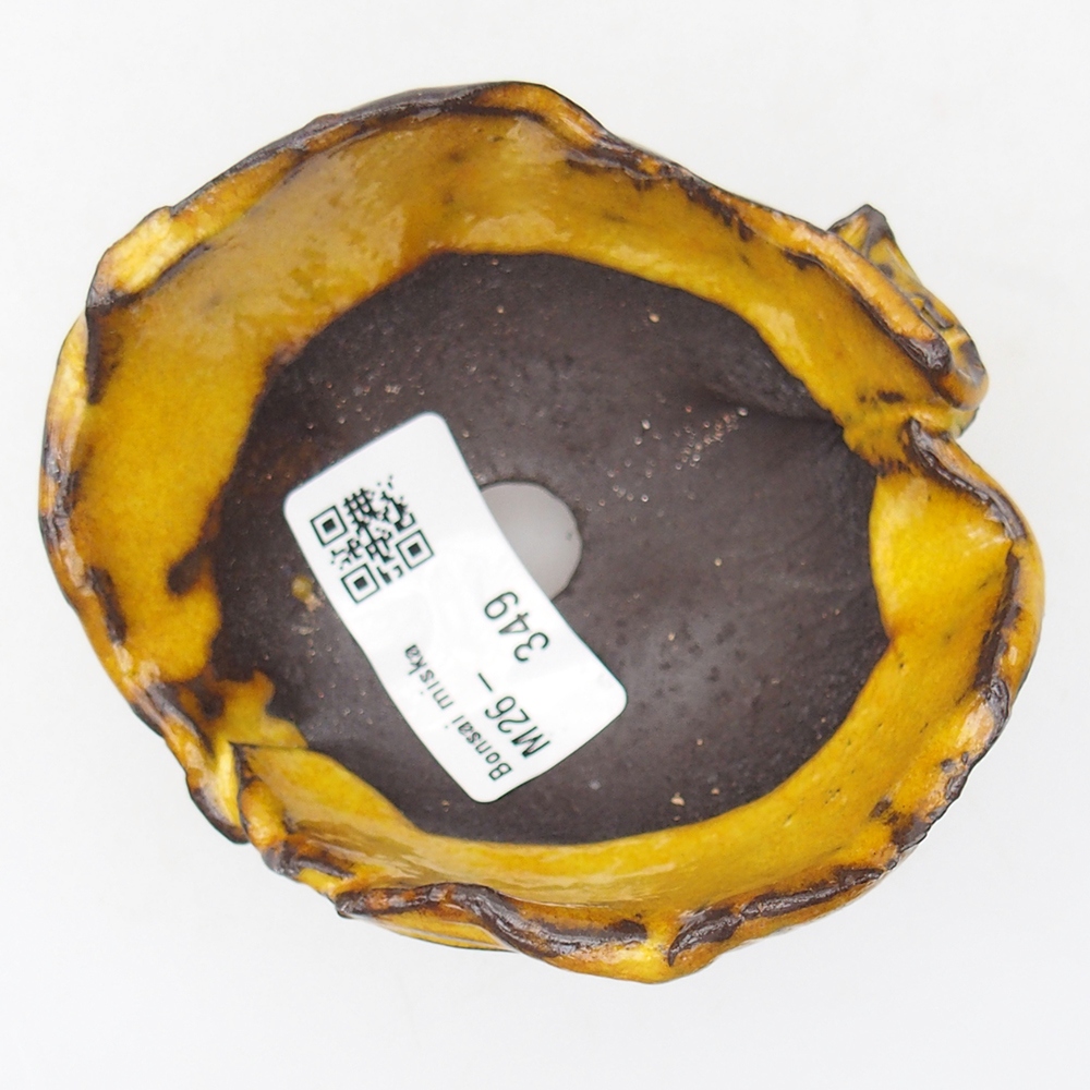 Keramische schaal 9 x 8 x 5,5 cm , geel