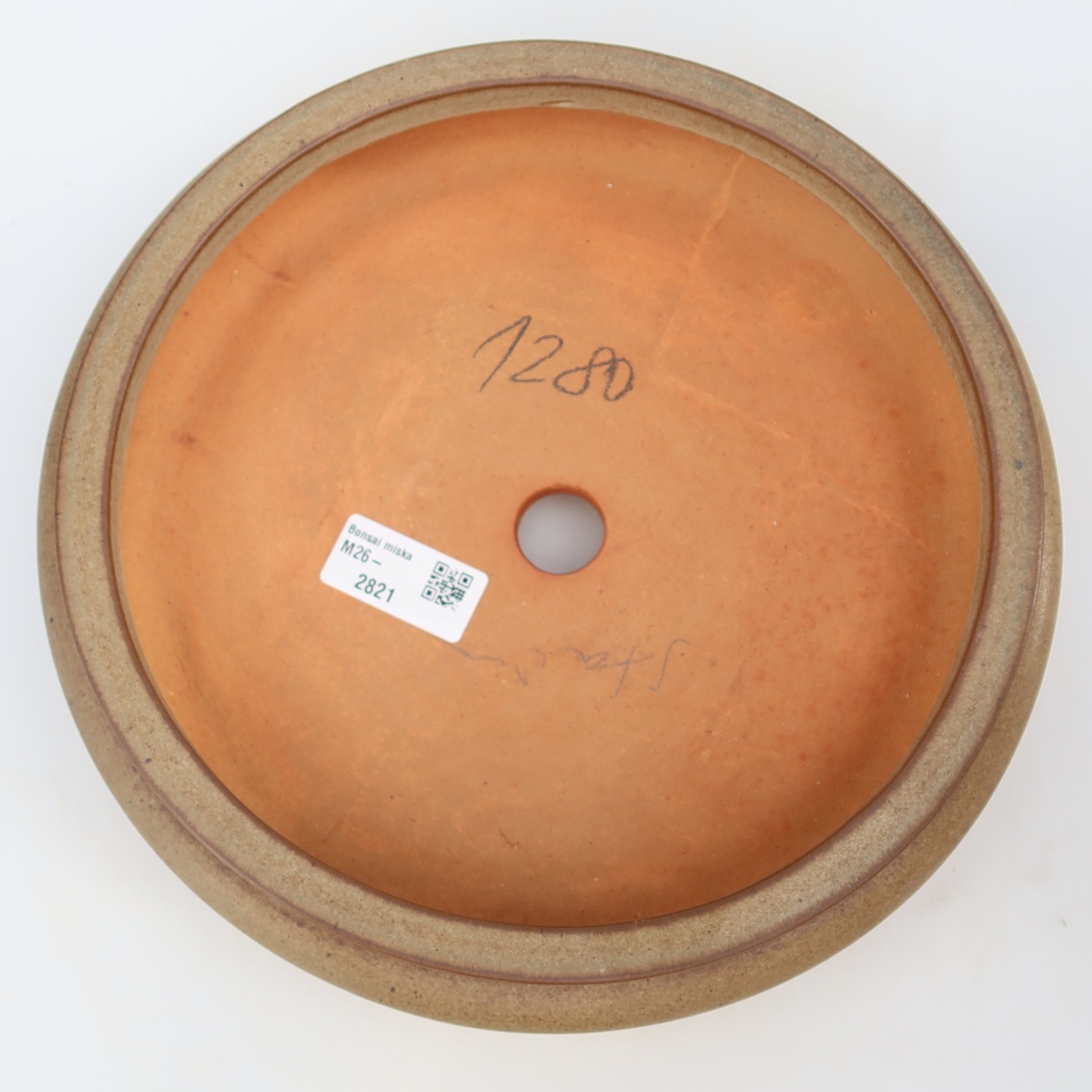 Keramische schaal  23 x 23 x 7 cm, kleur bruin