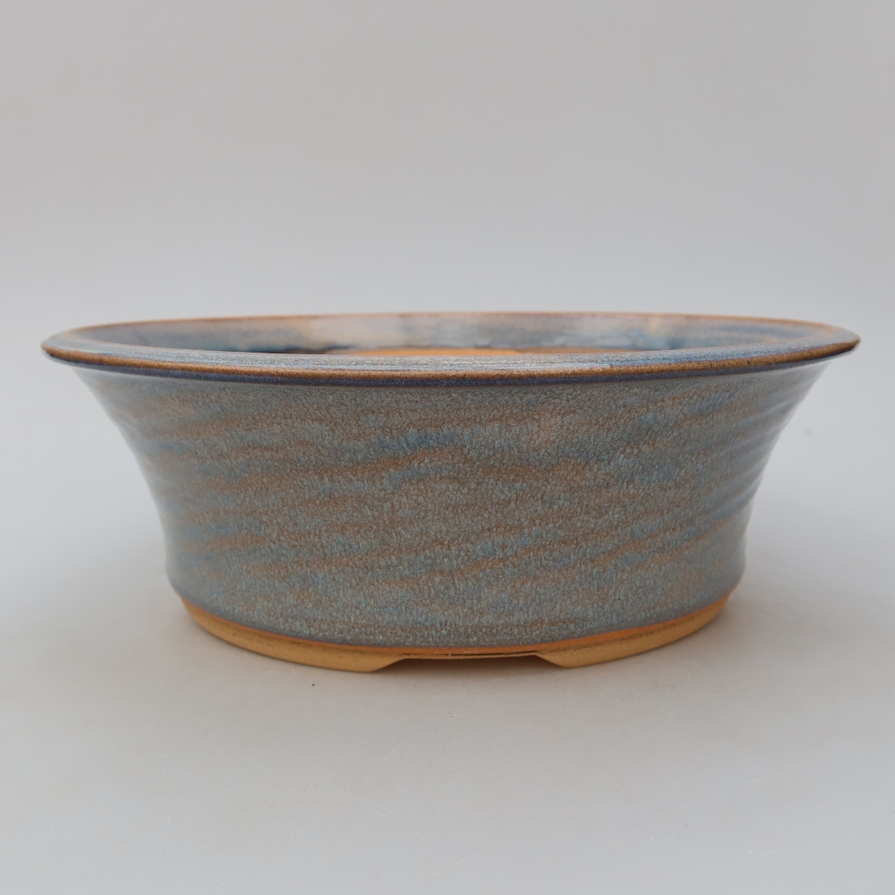 Keramische bonsaischaal 25,5 x 25,5 x 8,5 cm, kleur: blauw