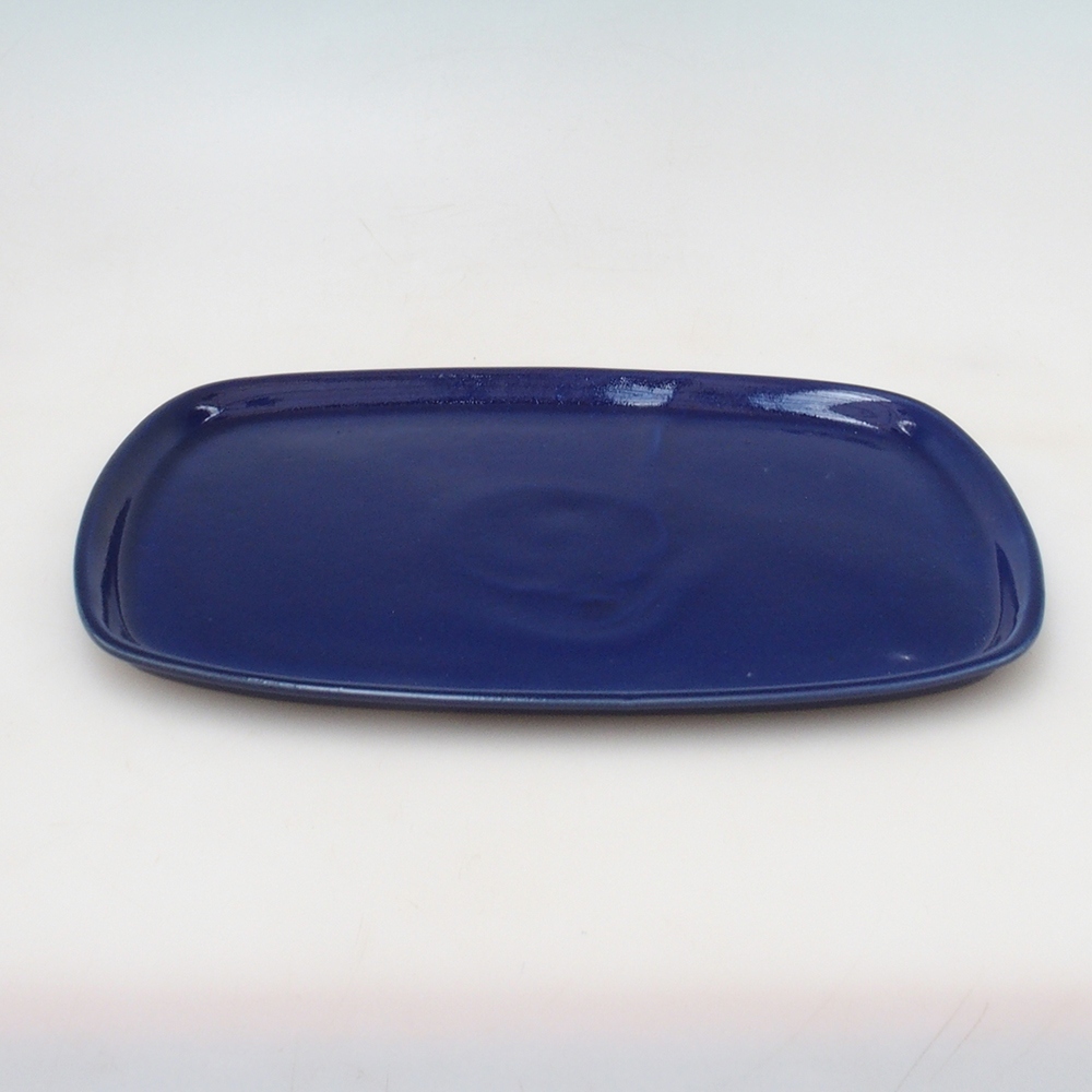 Keramische kom H10 - 34 x 23,5 x 1,5 cm - blauw