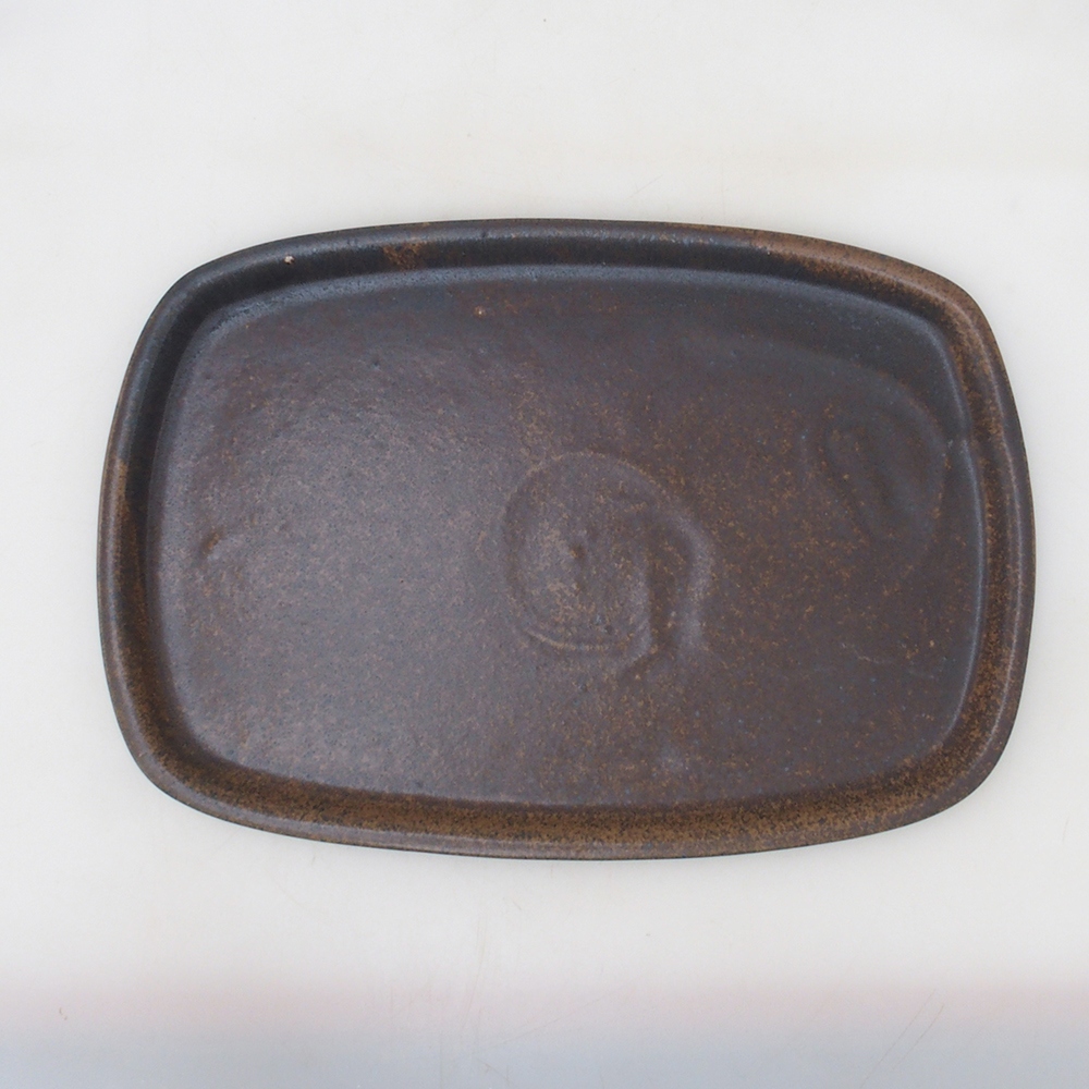 Keramisch dienblad H09 - 28,5 x 19,5 x 1,5 cm - bruin