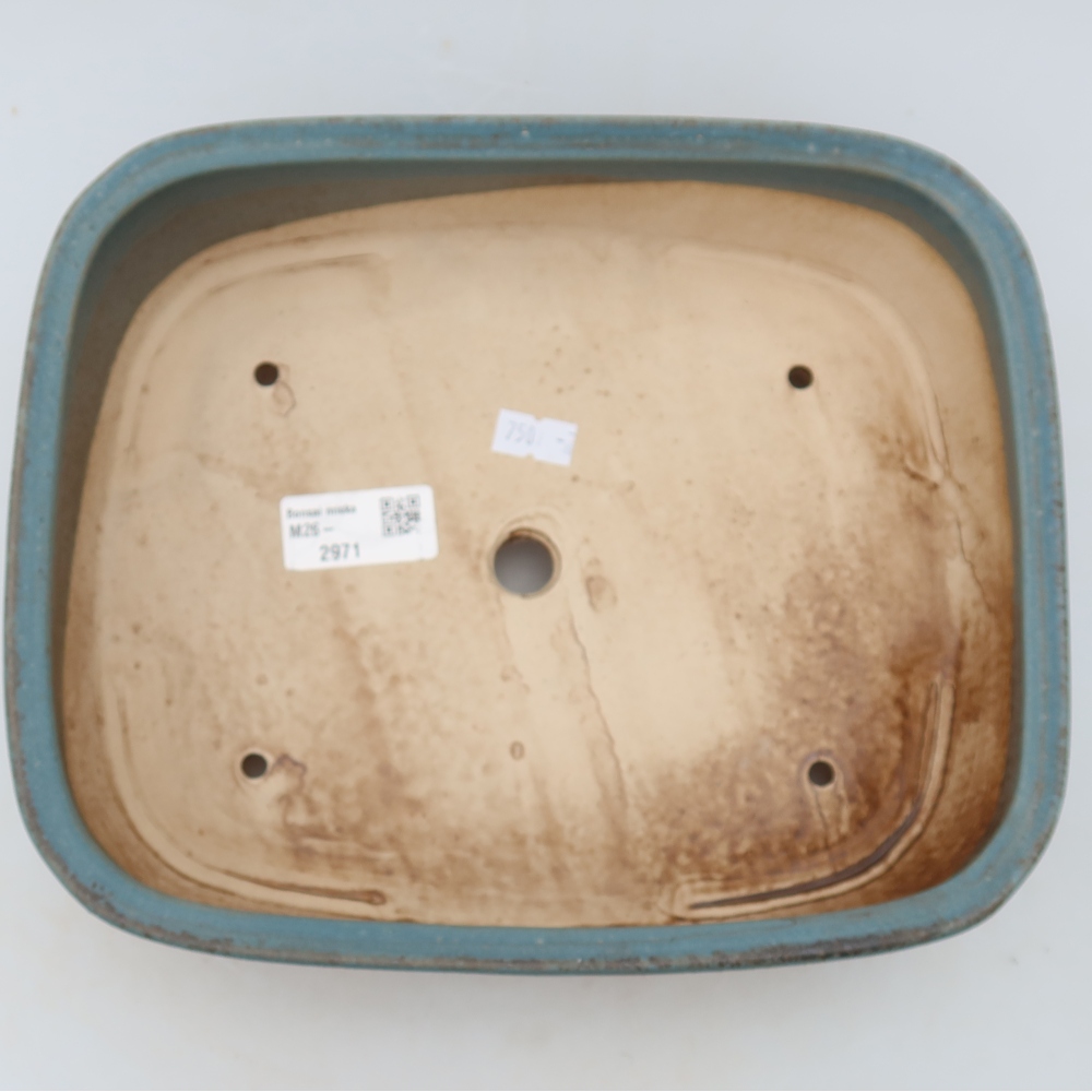 Keramische bonsaipot 24,5 x 20,5 x 6,5 cm, kleur: blauw
