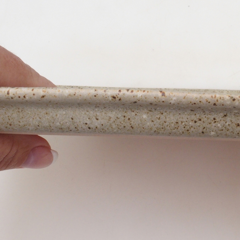 Keramische schotel H10 - 34 x 23,5 x 1,5 cm - beige