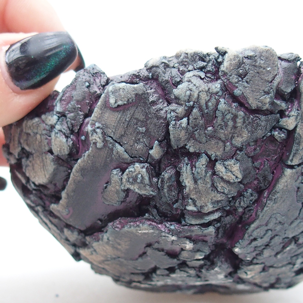 Keramische schelp 11 x 10 x 6 cm , kleur paars