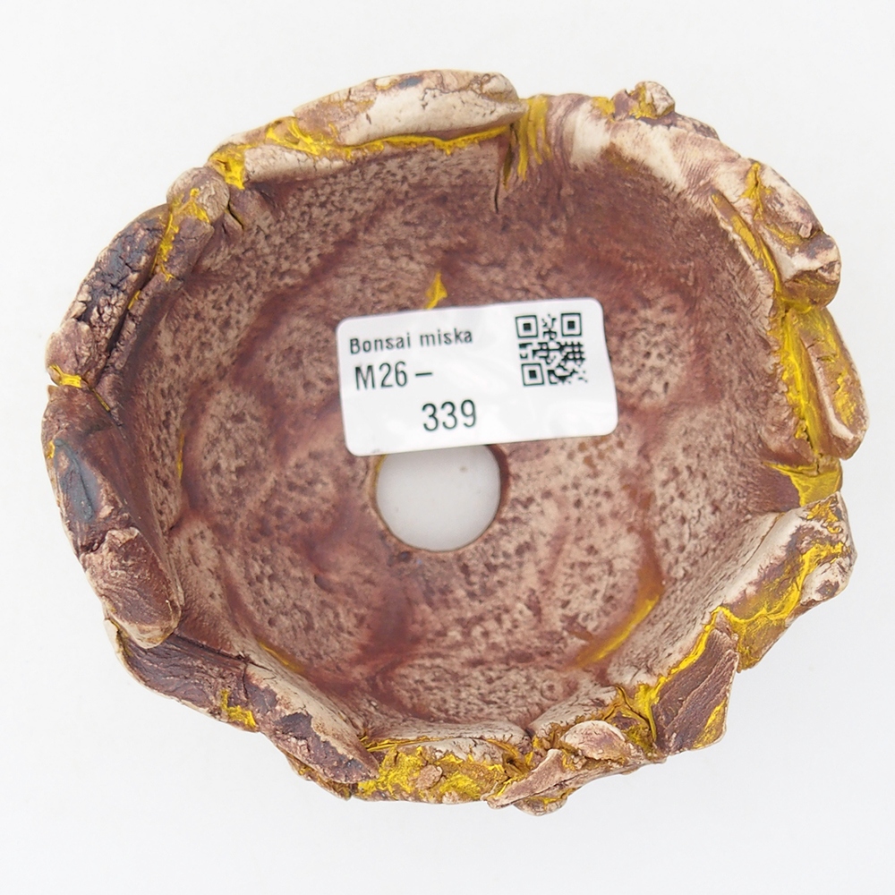 Keramisch Schelp 9,5 x 9 x 7 cm , kleur geel