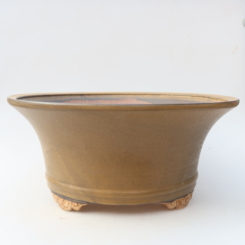 Keramische bonsaipot 31,5 x 31,5 x 14,5 cm, kleur bruin