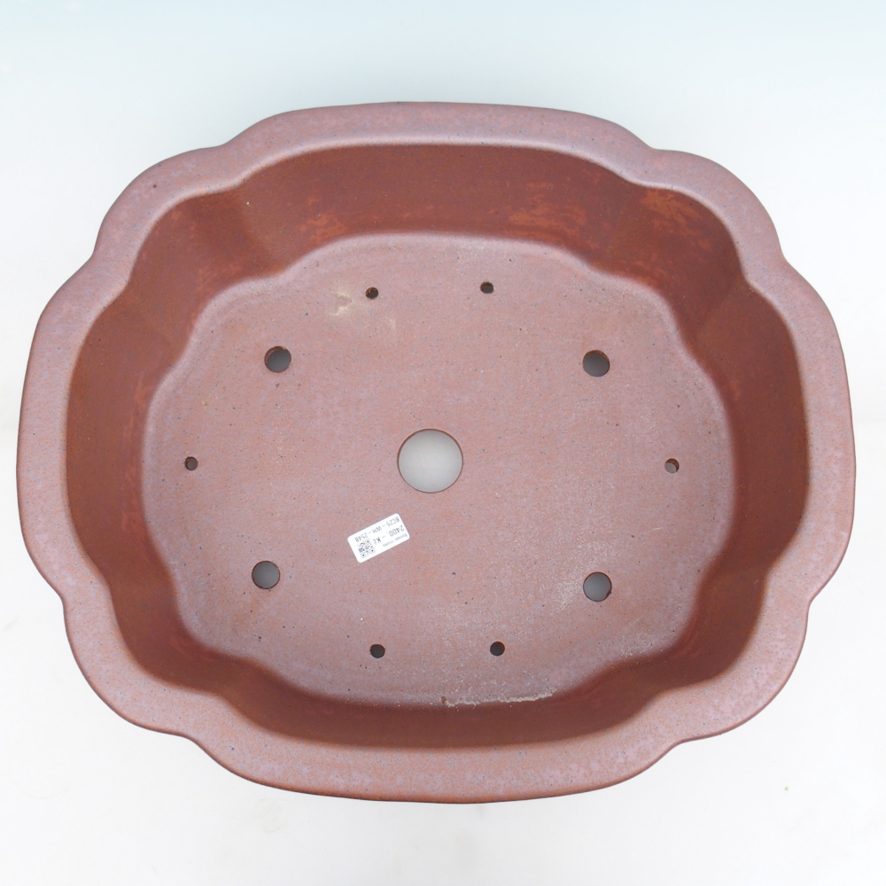 Bonsaischaal van keramiek 51 x 44 x 15,5 cm , metaalkleur - UITSLUITEND PERSOONLIJKE AFHANG of transport per pallet