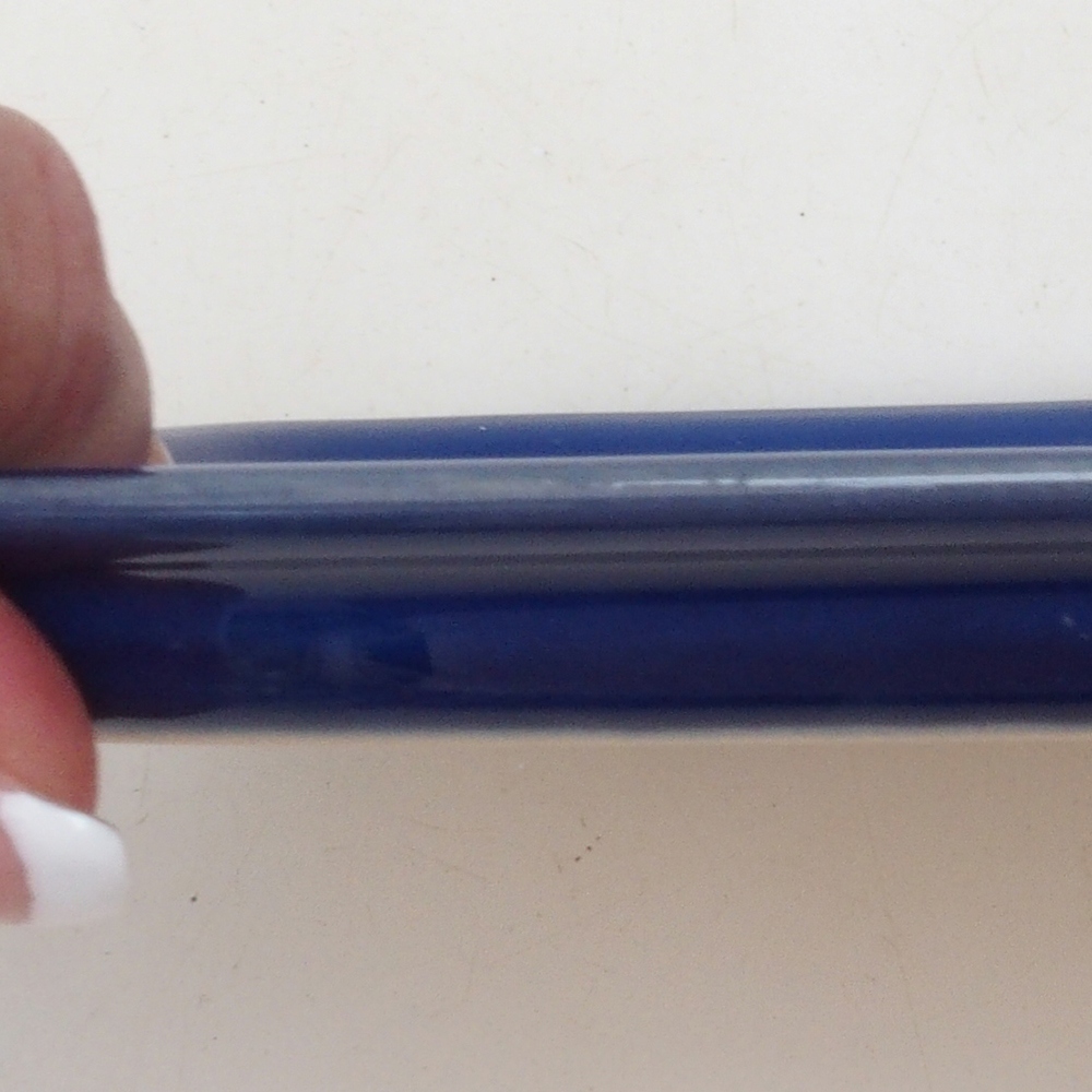 Keramische kom H02 - 17,5 x 12 x 1 cm - blauw