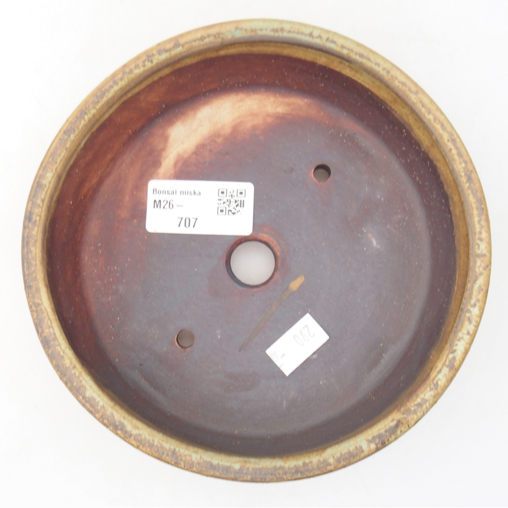 Bonsaischaal van keramiek 15,5 x 15,5 x 5 cm, groen