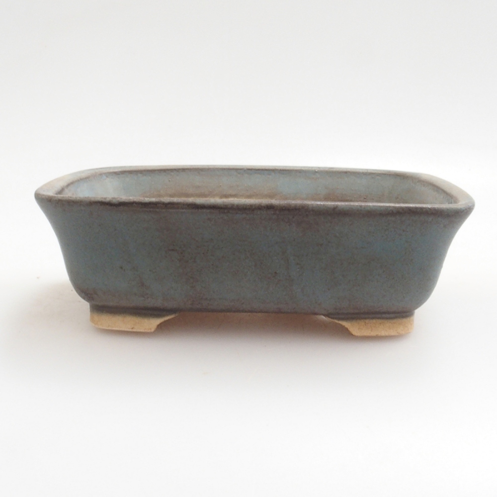 Bonsaischaal van keramiek 10 x 8,5 x 4 cm, bruin