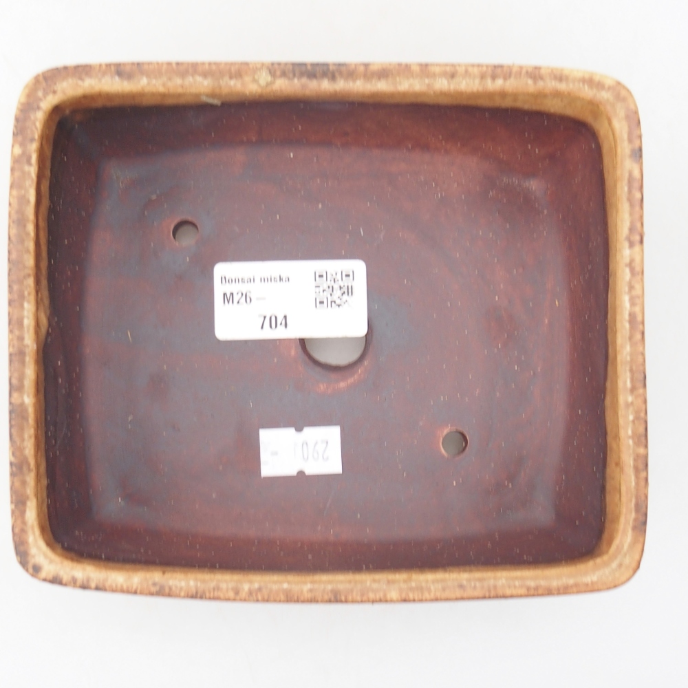 Bonsaischaal van keramiek 15 x 12 x 5 cm, bruin