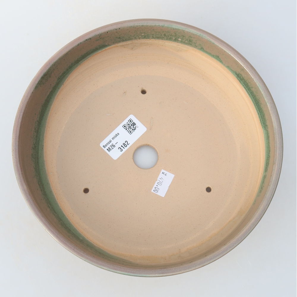 Keramische bonsaipot 20 x 20 x 6 cm, kleur: beige