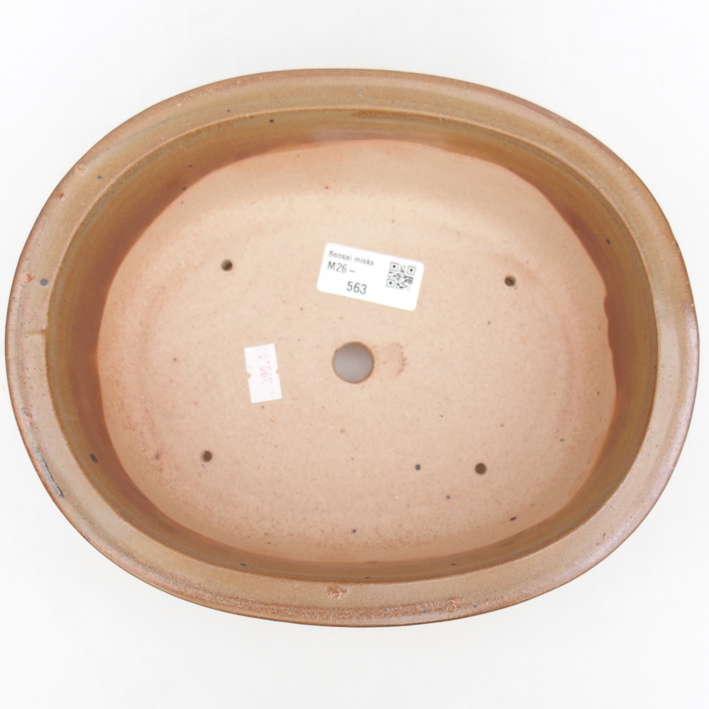 Bonsaischaal van keramiek 23 x 19 x 7 cm, bruin