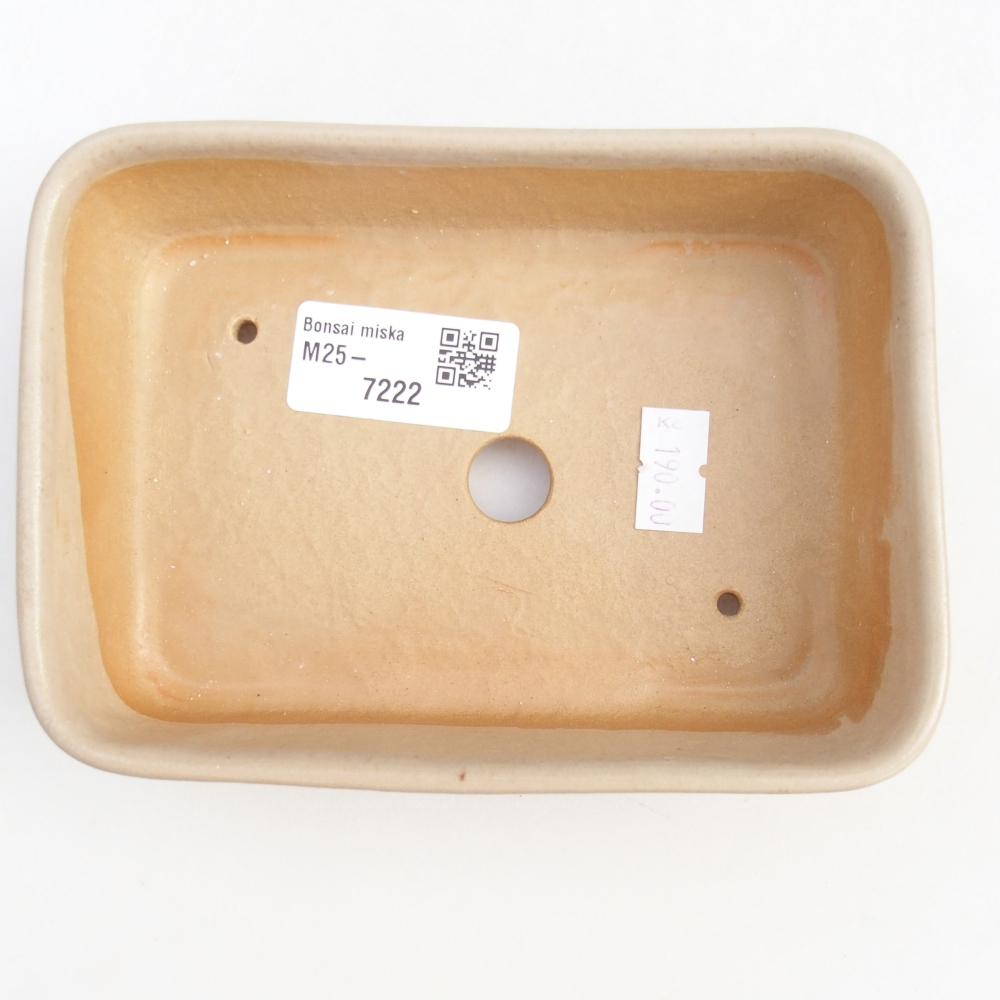 Bonsaischaal van keramiek 26 x 26 x 8 cm, kleur rood