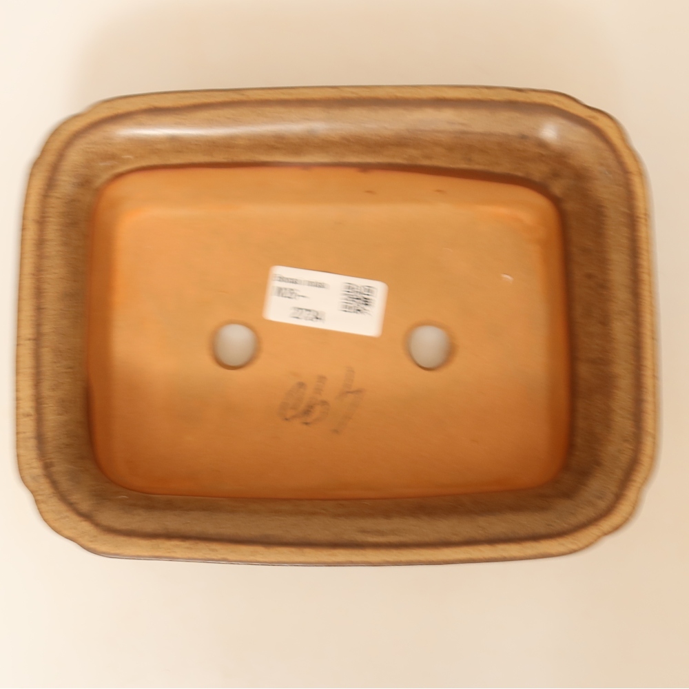 Keramische schaal  20 x 15,5 x 5,5 cm, kleur bruin