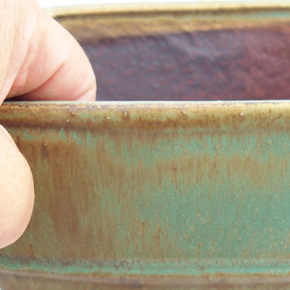 Bonsaischaal van keramiek 10,5 x 10,5 x 7 cm, roze