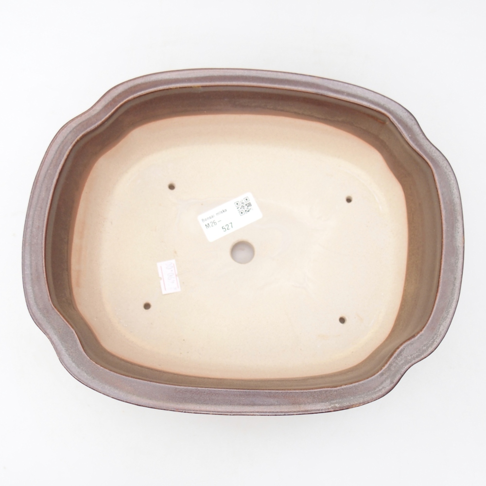 Bonsaischaal van keramiek 25 x 21 x 7,5 cm, bruin