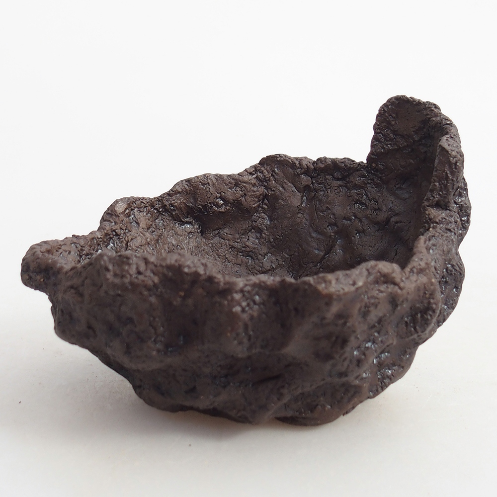 Keramisch Schelp 10 x 9 x 7,5 cm , kleur bruin