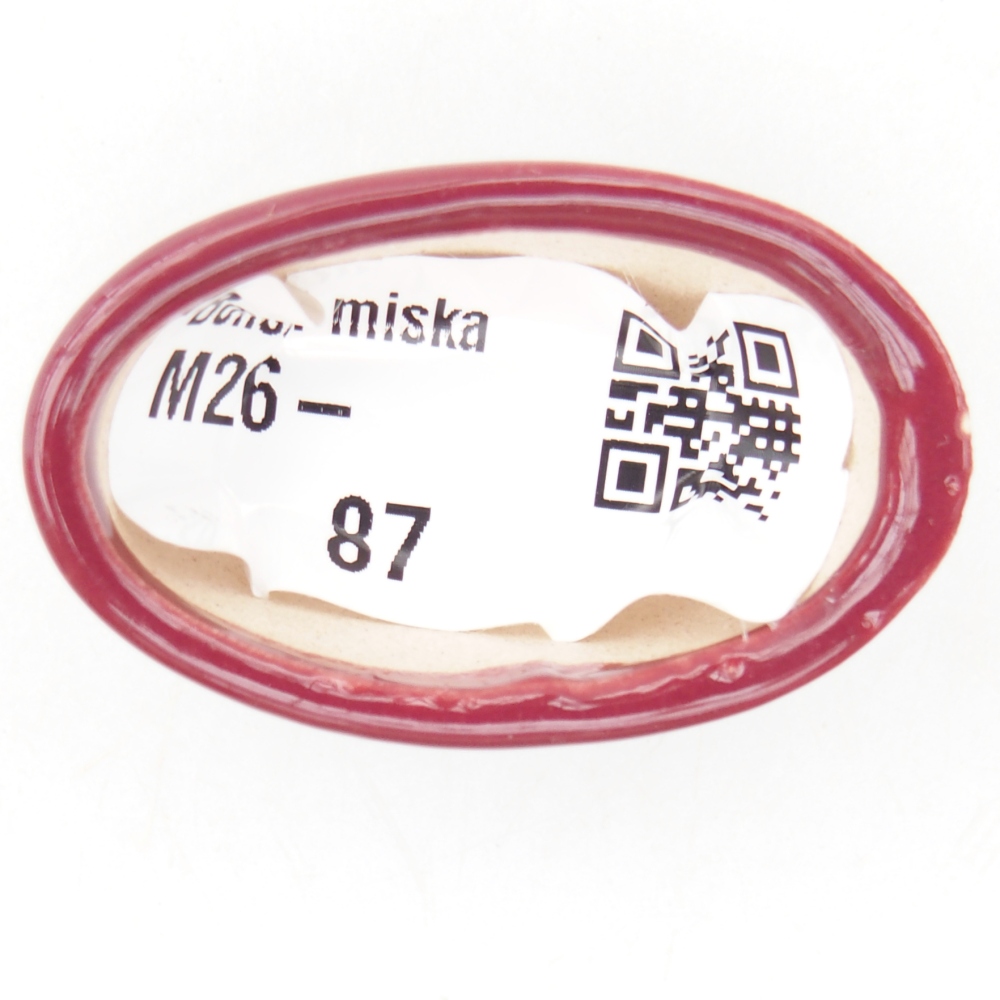 Mini bonsaischaal 4 x 2,5 x 2 cm, bordeauxrood