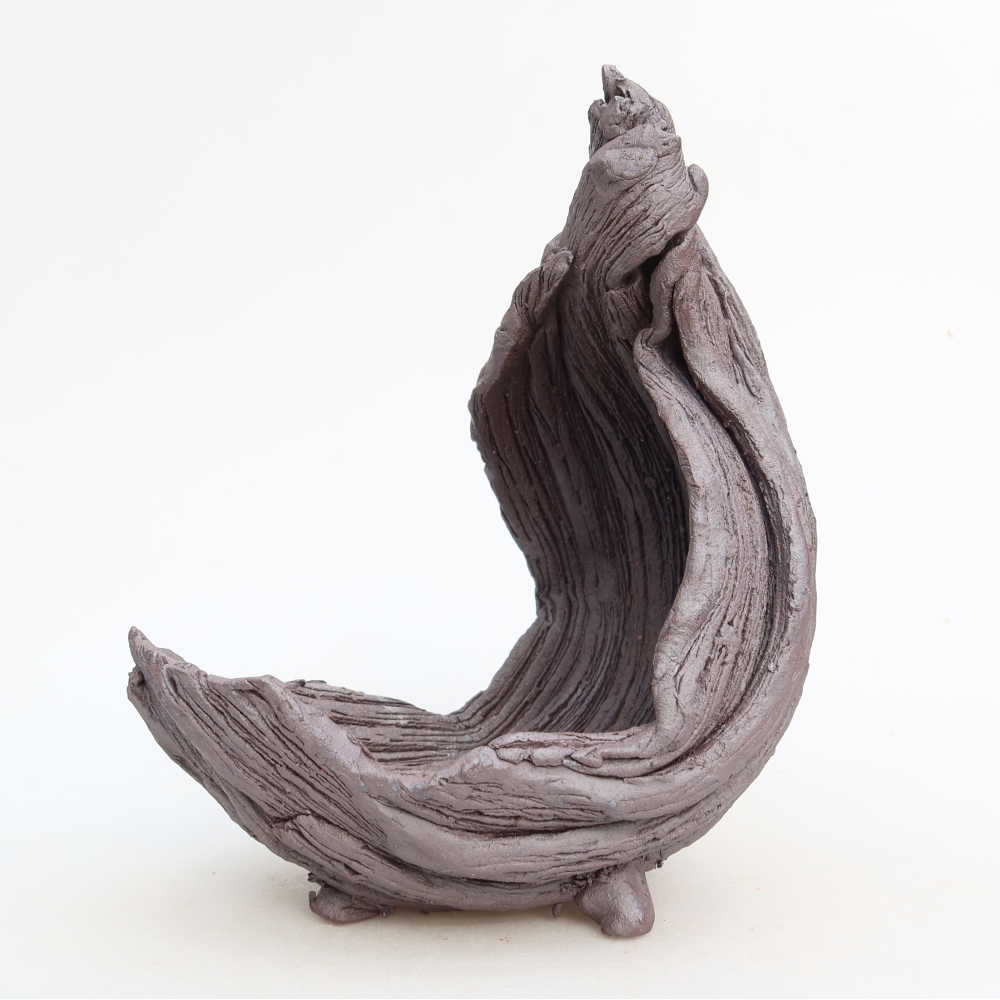 Keramische schaal  14,5 x 11,5 x 20 cm, kleur bruin