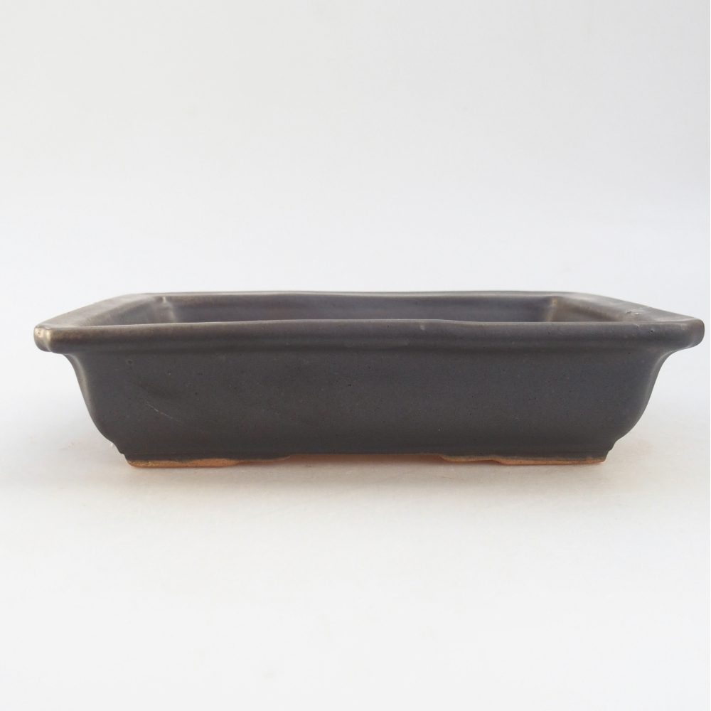 Bonsaischaal van keramiek 26 x 26 x 8 cm, kleur rood