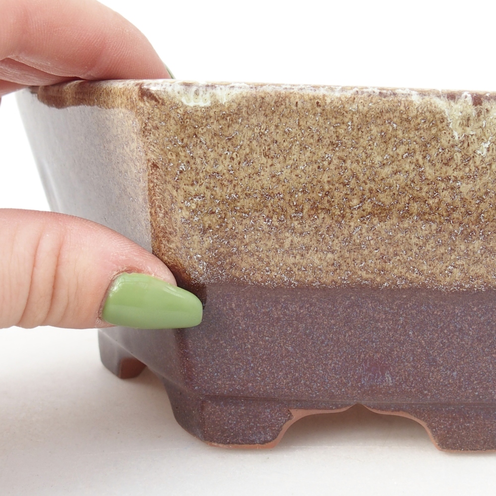 Kom 15,5 x 14 x 6,5 cm kleur bordeaux bruin