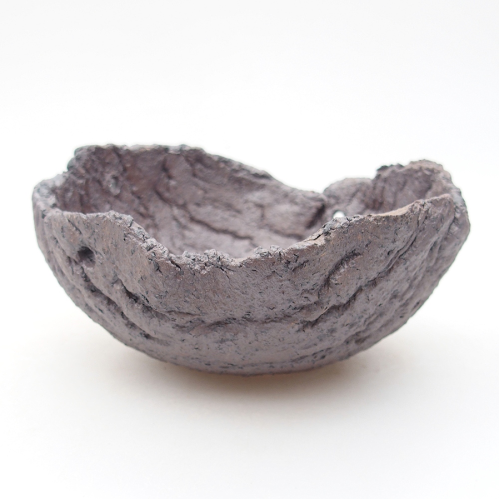 Keramische schaal 14 x 13 x 13 cm , metaalkleur