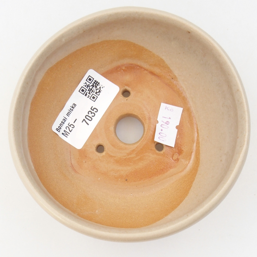 Bonsaischaal van keramiek 26 x 26 x 8 cm, kleur rood