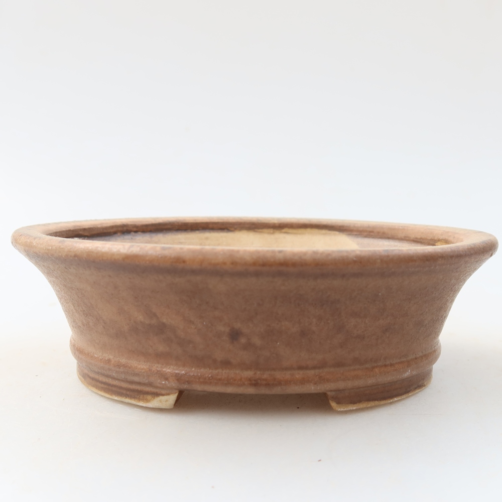 Keramische bonsaischaal 13 x 11,5 x 4 cm, kleur: roze
