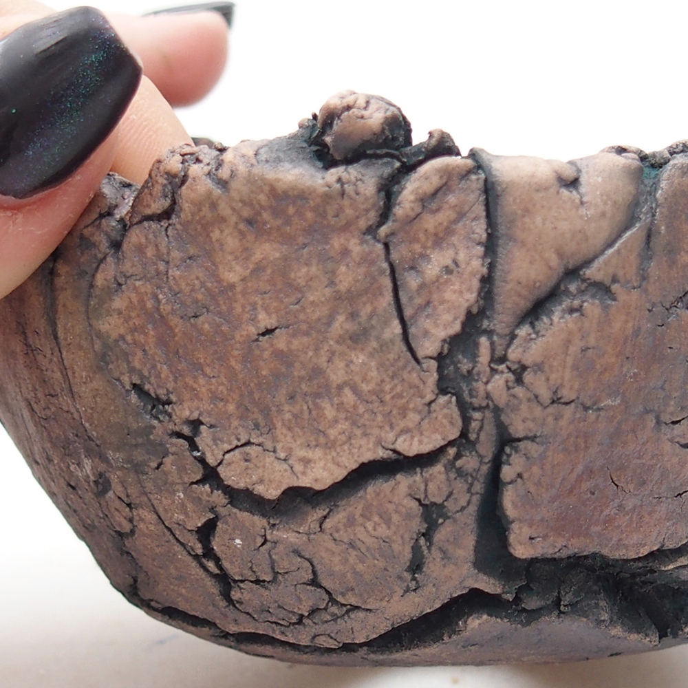 Keramisch Schelp 9 x 8,5 x 6 cm , kleur groen