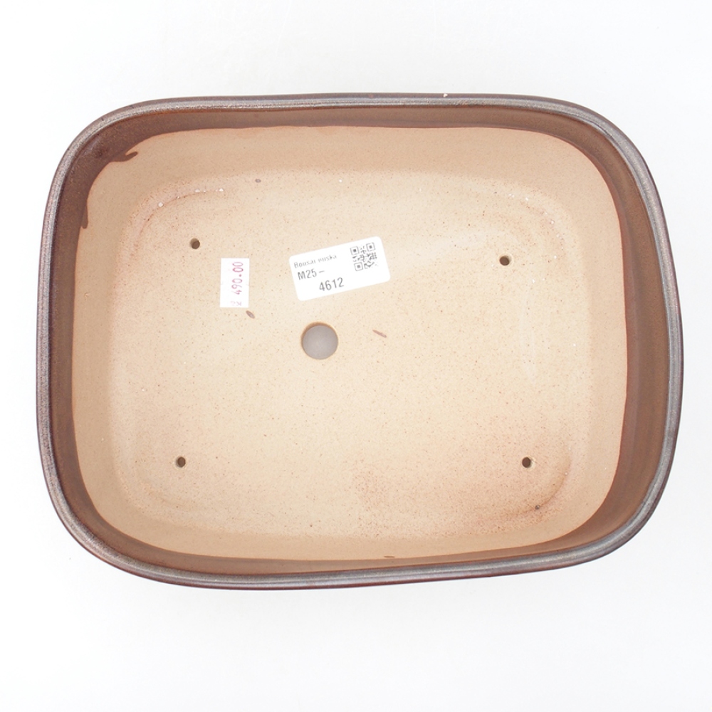 Bonsaischaal van keramiek 23 x 18 x 7,5 cm, bruin