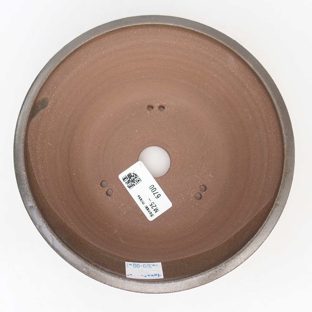 Bonsaischaal van keramiek 17,5 x 17,5 x 6 cm, metaalkleur