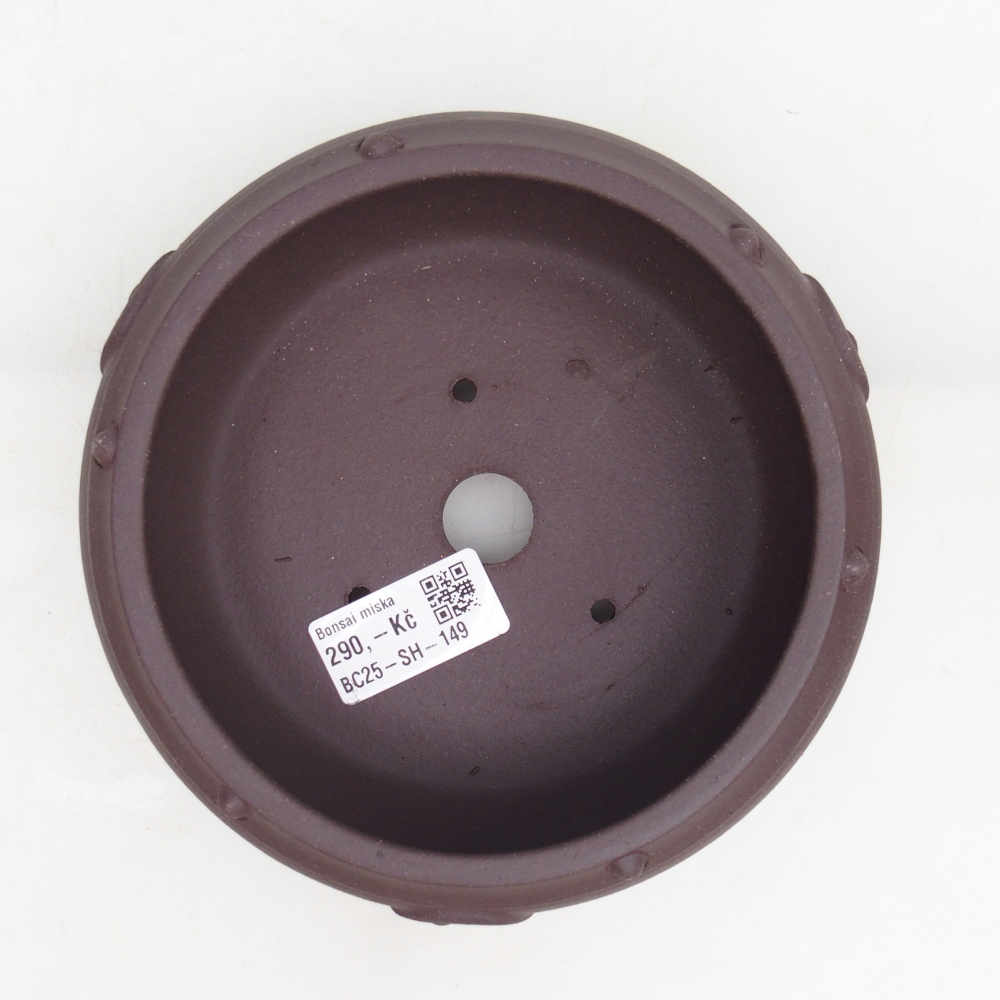 Bonsaischaal van keramiek 15,5 x 15,5 x 5 cm, bruin