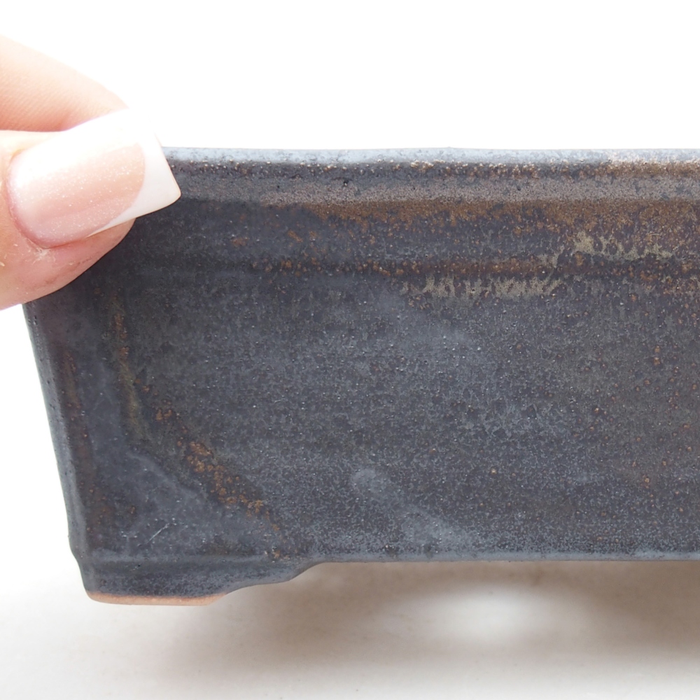 Bonsaischaal van keramiek 13,5 x 10 x 5,5 cm, bruin
