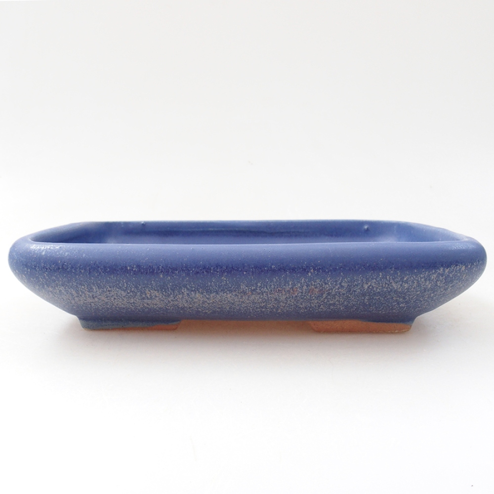 Bonsaischaal van keramiek 17 x 13,5 x 3,5 cm, kleur blauw